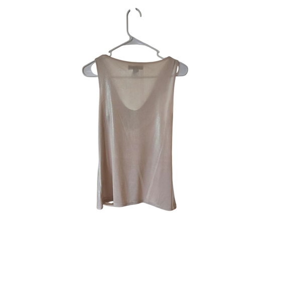 White House Black Market Metallic Beige Tank Top - Picture 4 of 6